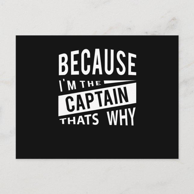 Carte Postale Parce Que Je Suis Le Capitaine C'Est Pourquoi Capi (Devant)