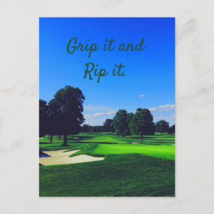 Carte Postale Parcours de golf Grip it et Rip it