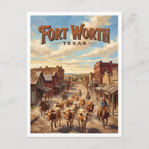 Carte Postale Parcs à bestiaux de Fort Worth Texas