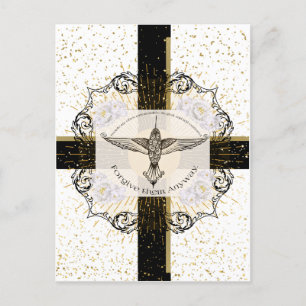 Carte Postale Pardonnez-leur TOUJOURS un colibri inspirant