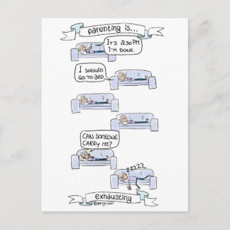 Carte Postale Parenting is... exhausting