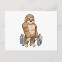 Paresseux à la musculation avec haltère