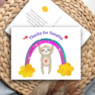 Carte Postale Paresseux Boho Arc-en-ciel Anniversaire Mignon Mod