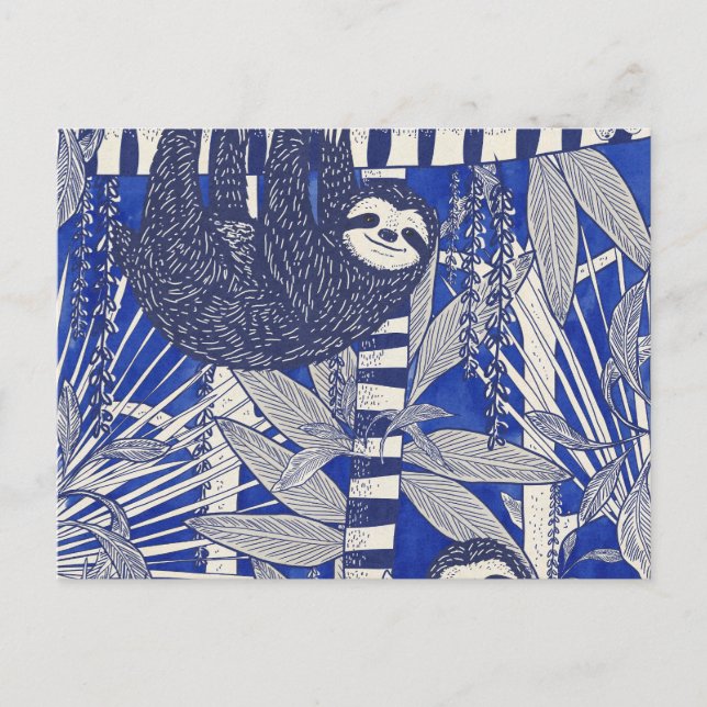 Carte Postale Paresseux de la jungle (Devant)