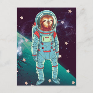 Carte Postale Paresseux de l'espace