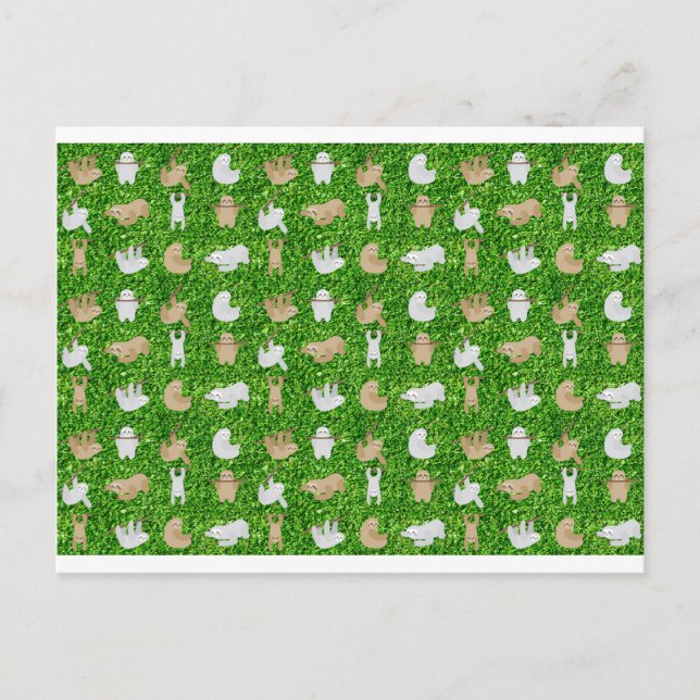 Carte Postale paresseux drôles (Devant)