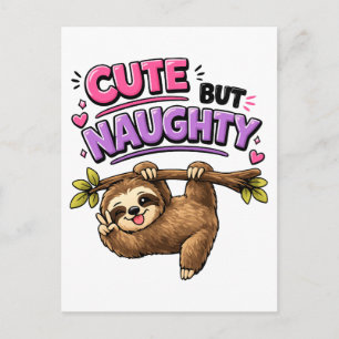 Carte Postale Paresseux mignon mais vilain