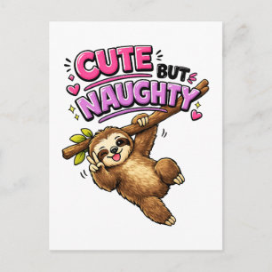 Carte Postale Paresseux mignon mais vilain