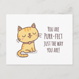 Carte Postale Parfait tel que vous êtes Chat pun