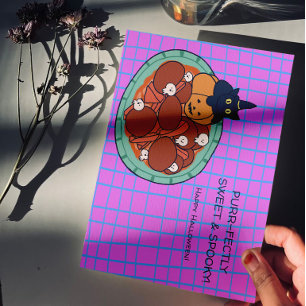 Carte Postale Parfaitement doux et effrayant Halloween