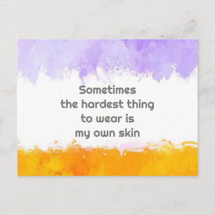 Carte Postale Parfois, la baignade la plus difficile à porter es