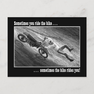 Carte Postale Parfois, vous montez à vélo...