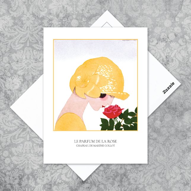 Carte Postale Parfum de la Rose Marty Art Déco (Créateur téléchargé)