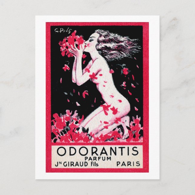 Carte Postale Parfum français Odorantis 1922 (Devant)