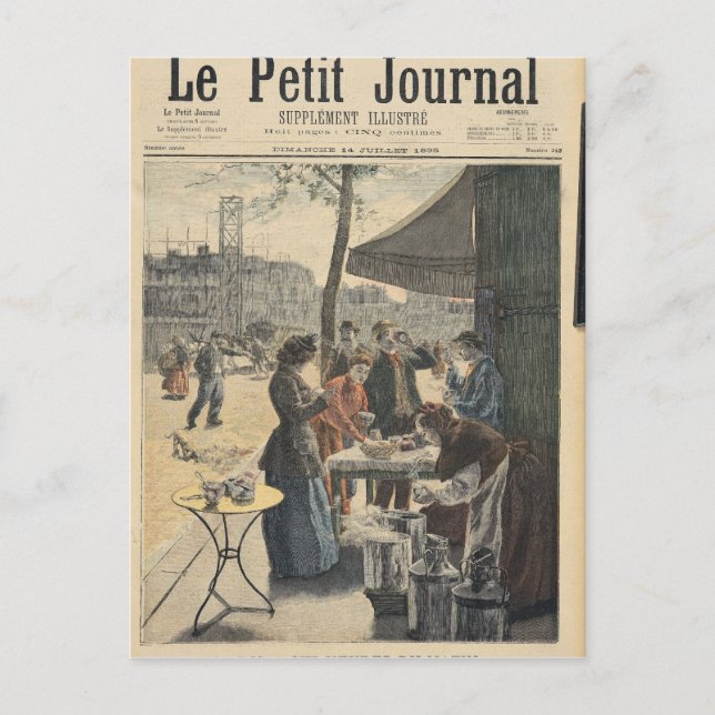 Carte Postale Paris à six heures pendant le matin (Devant)