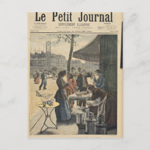 Carte Postale Paris à six heures pendant le matin