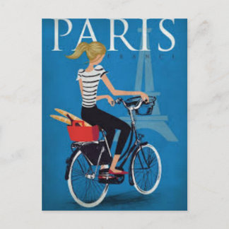 Carte Postale Paris à Vélo