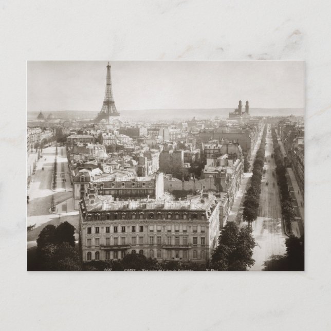Carte Postale Paris : Aerial View, 1900 (Devant)