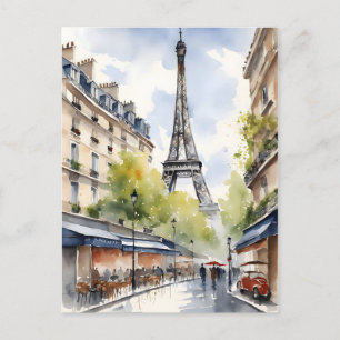 Carte Postale Paris aquarelle