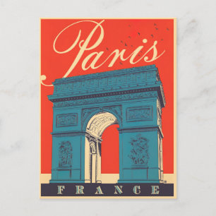 Carte Postale Paris Arc de Triomphe Voyage vintage France