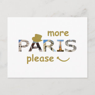 Carte Postale Paris Attractions Plus Paris S'il vous plaît Parti