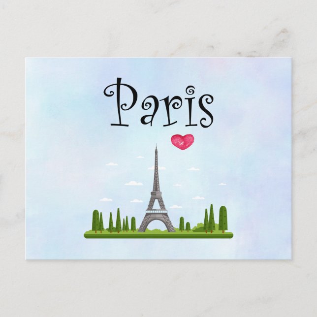 Carte Postale Paris avec la Tour Eiffel (Devant)
