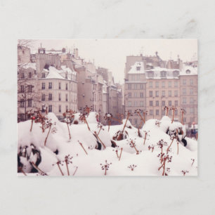 Carte Postale Paris blanc