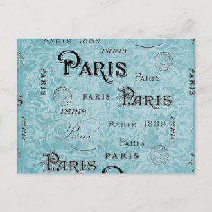Carte Postale Paris Damas bleues