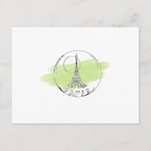 Carte Postale paris dans une boule de verre