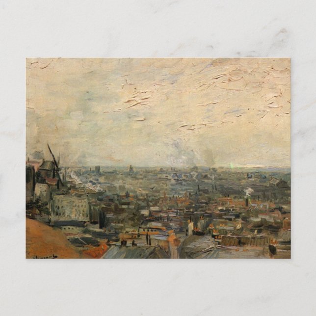 Carte Postale Paris depuis Montmartre par Vincent van Gogh (Devant)