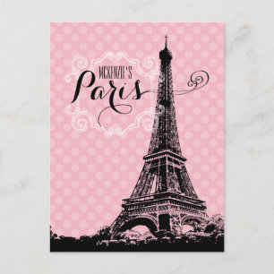 Carte Postale Paris Eiffel Tower Ajouter un nom