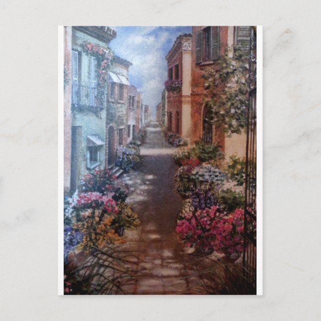 Carte Postale Paris en fleurs (Devant)