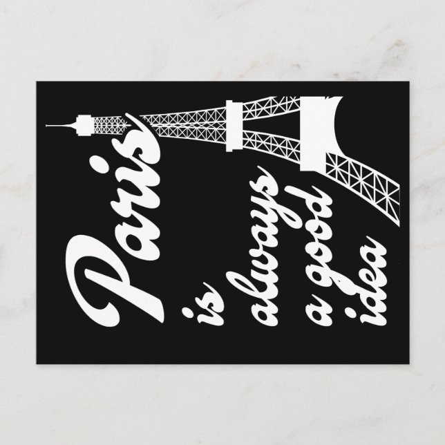 Carte Postale Paris est toujours une bonne idée (Devant)
