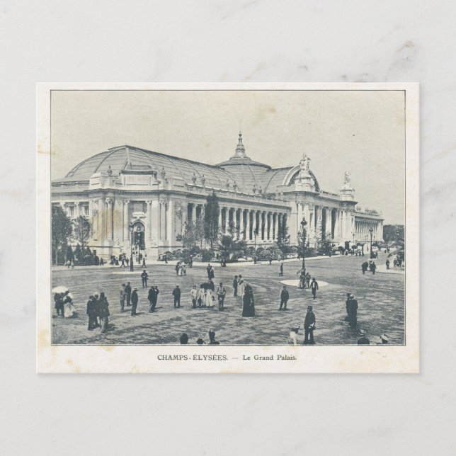 Carte Postale Paris Expo 1900, Champs Elysées Grand Palais (Devant)