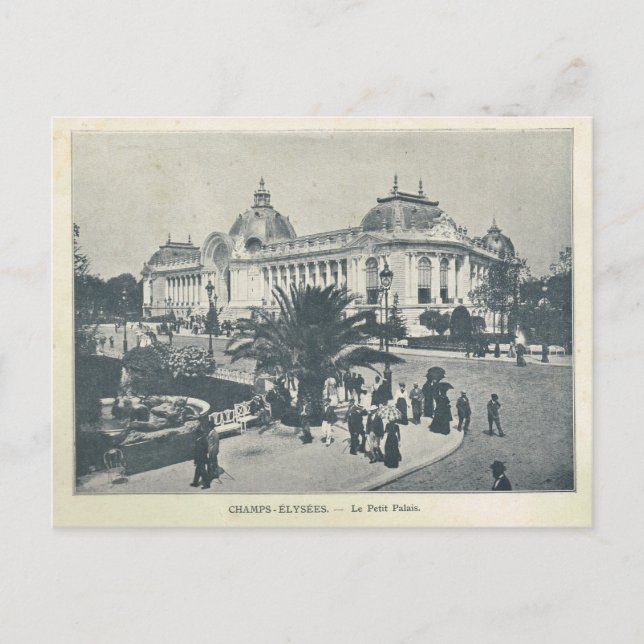 Carte Postale Paris Expo 1900, Champs Elysées Petit Palais (Devant)