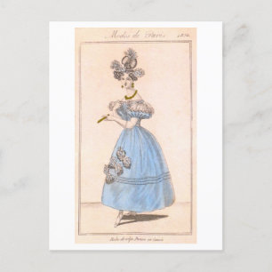 Carte Postale Paris Fashion Design 1830