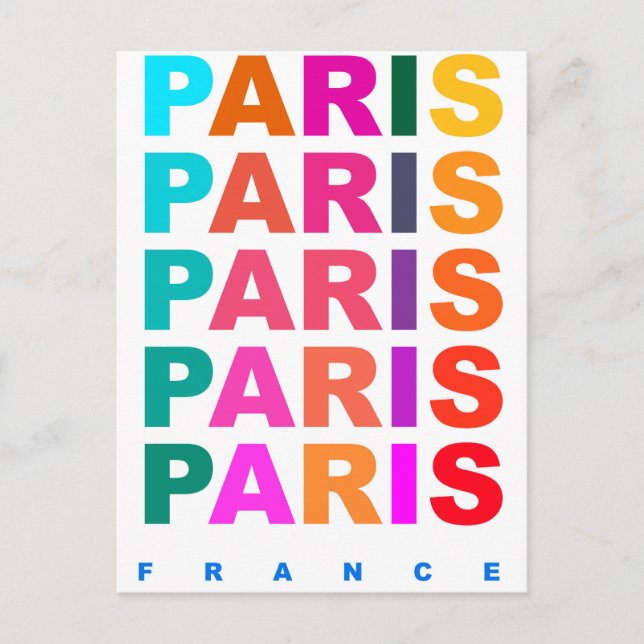 Carte Postale Paris France (Devant)