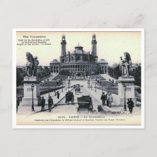 Carte Postale Paris France, Le Trocadéro, Style Vintage