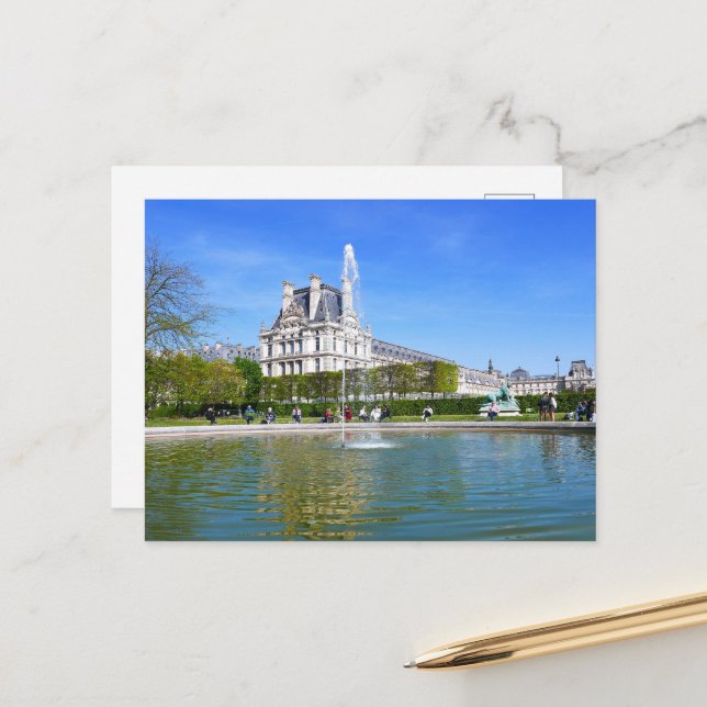 Carte Postale Paris. France. Louvre (Devant/Arrière en situation)