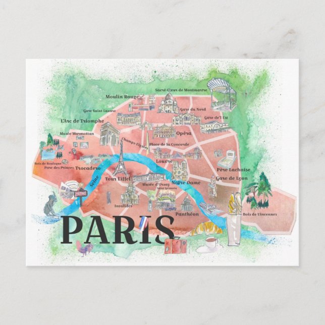 Carte Postale Paris France Magazine City of Love Illustré (Devant)