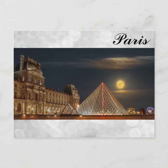 Carte Postale Paris France Musée du Louvre Pyramide Photo (Devant)