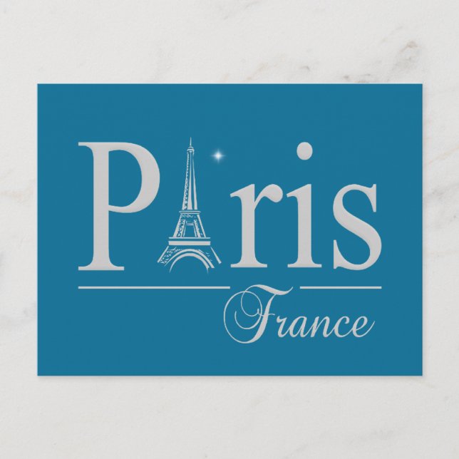 Carte postale Paris France, personnaliser (Devant)