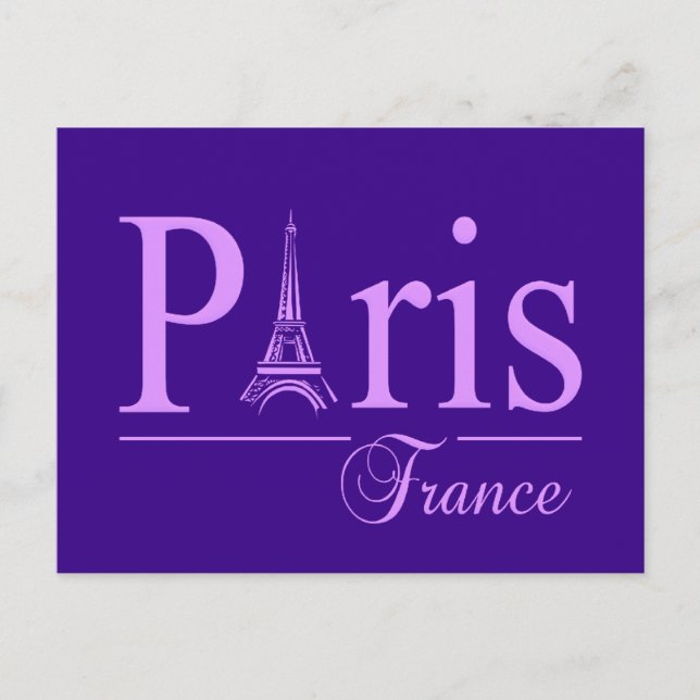 Carte postale Paris France, personnaliser (Devant)