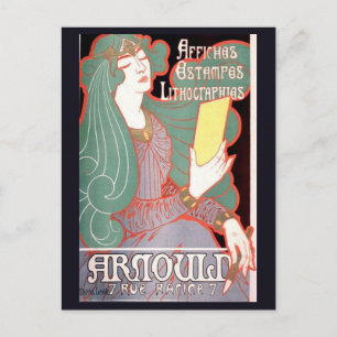 Carte Postale Paris France Rétro Artistique Capriceux