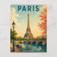 Paris France Rivière Seine Tour Eiffel Romance