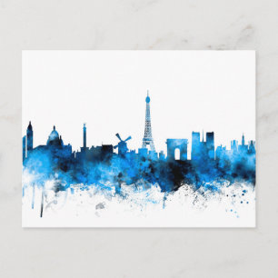 Carte Postale Paris France Skyline