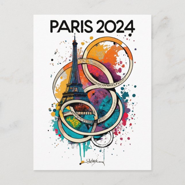 Carte Postale Paris France Tour Eiffel Cadeau (Devant)