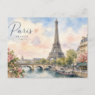 Carte Postale Paris France Tour Eiffel rivière seine