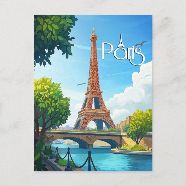 Carte Postale Paris France - Tour Eiffel Voyage  (Devant)