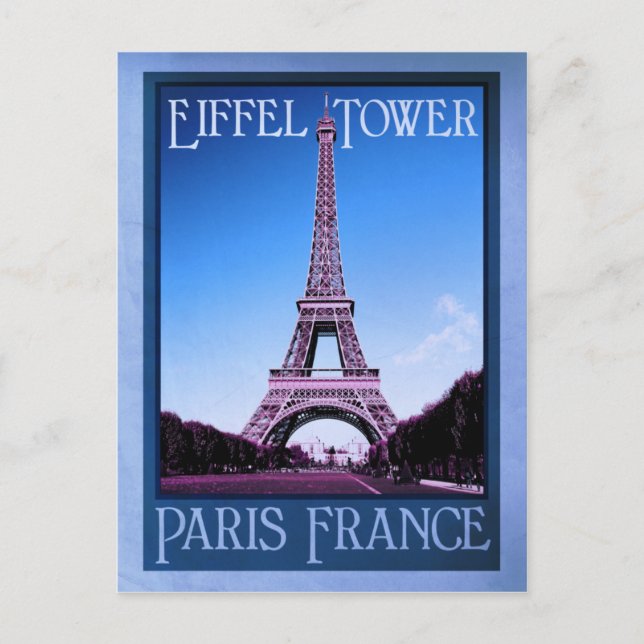 Carte Postale paris france vintage look (Devant)